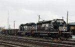 NS 3511 & 3456 lead train P030-10 out of the yard